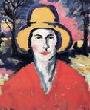 Малевич, Казимир Северинович. Портрет женщины в желтой шляпе