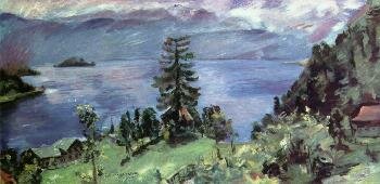 Коринт, Ловис. Панорама озера Вальхен, вид из церкви