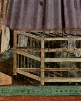 ди Бондоне, Джотто. Цикл фресок капеллы Арена [19] в Падуе (капелла Скровеньи). Изгнание торгующих из храма. Фрагмент. Пустая клетка