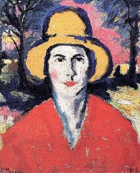 Казимир Северинович Малевич - Портрет женщины в желтой шляпе