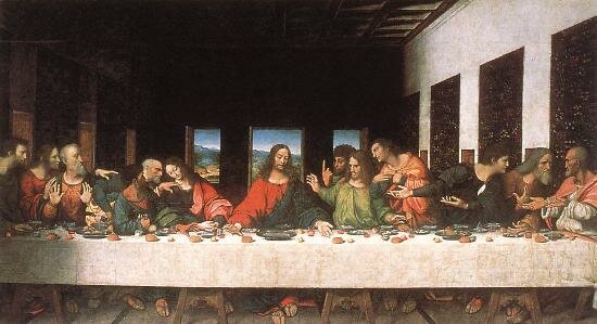 Леонардо да Винчи. Копия 16 века с картины Тайная вечеря. 