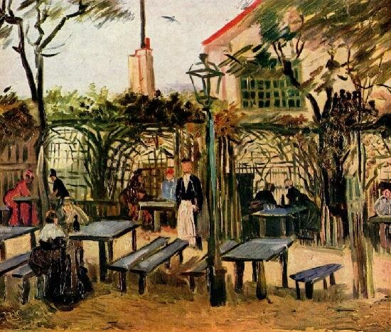 Винсент Ван Гог. Кафе под открытым небом "Генгетт" на Монмартре. Около 1886 гг. Музей Орсэ